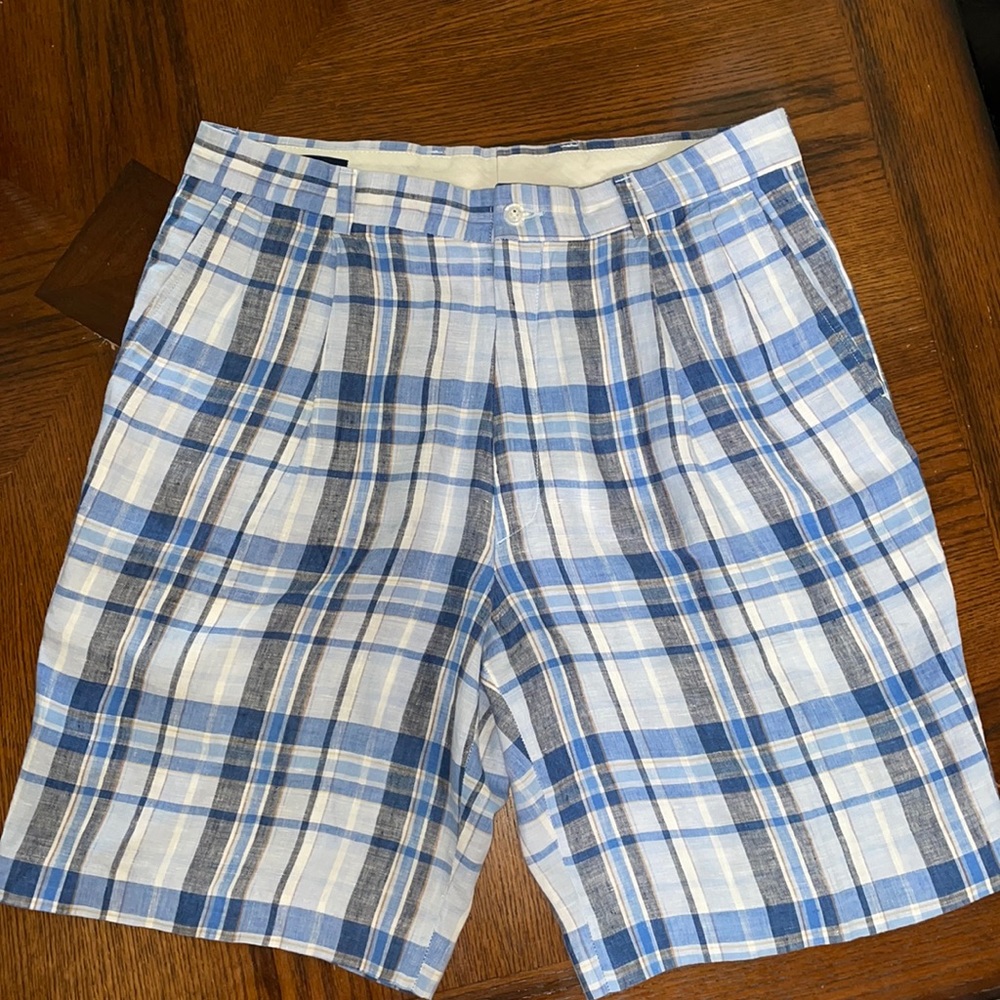 Paul Fredrick 💯% Linen Shorts Size 34R